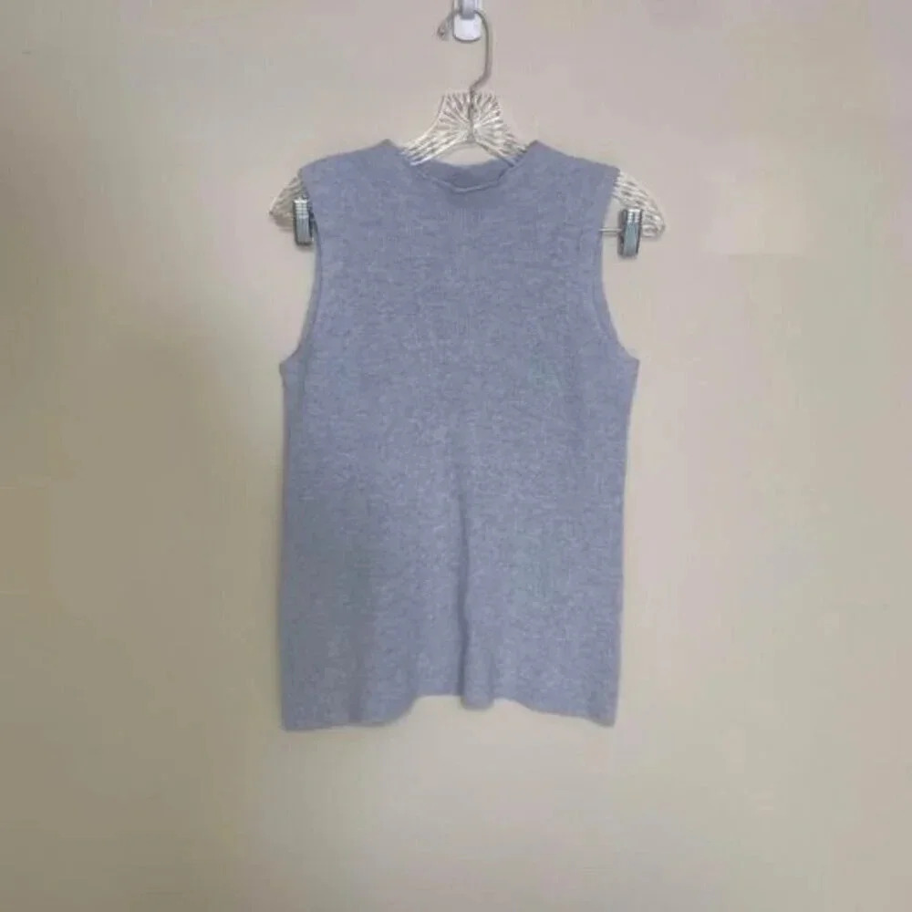 Eileen Fisher wool  blend sleeveless sweater top S